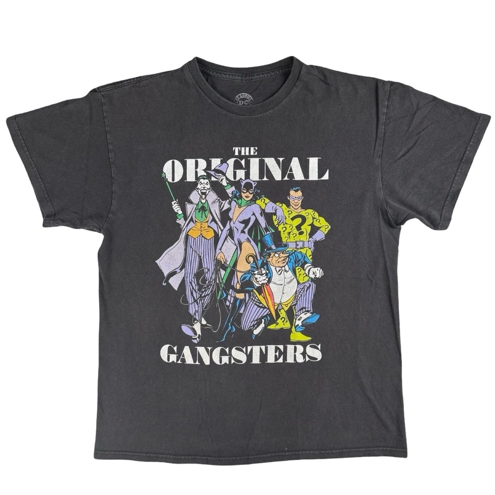 DC Comics Batman Joker Penguin‎ Riddler Gangsters Graphic Tee Black L